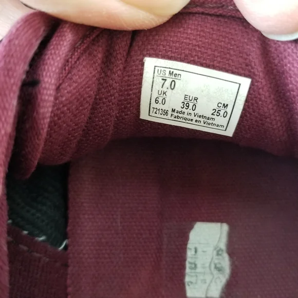 VANS Authentic Low Canvas Burgundy Low-Top Skate Sneakers